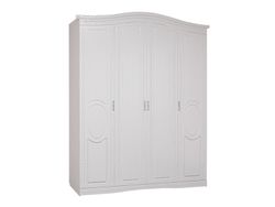 Шкаф четырехстворчатый "Гертруда" М1 (белая лиственница/ясень жемч.), ЛДСП/МДФ, Комфорт-S