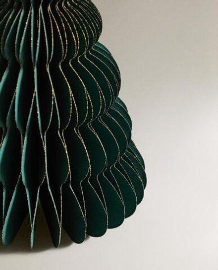 ZARA HOME НОВОГОДНИЙ НАБОР БУМАЖНЫХ ЕЛОЧНЫХ УКРАШЕНИЙ (2 ШТ.), ЗЕЛЕНЫЙ
