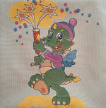 Декоративный гобеленовый чехол для интерьерной подушки Дракончик 38*38