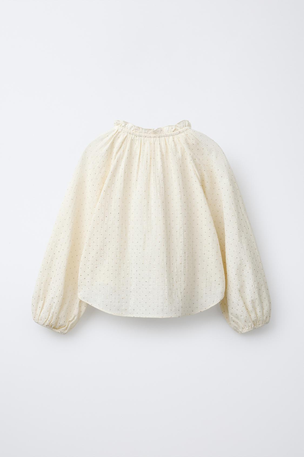 ZARA БЛУЗА С ЗАКЛЕПКАМИ, ВАНИЛЬНЫЙ