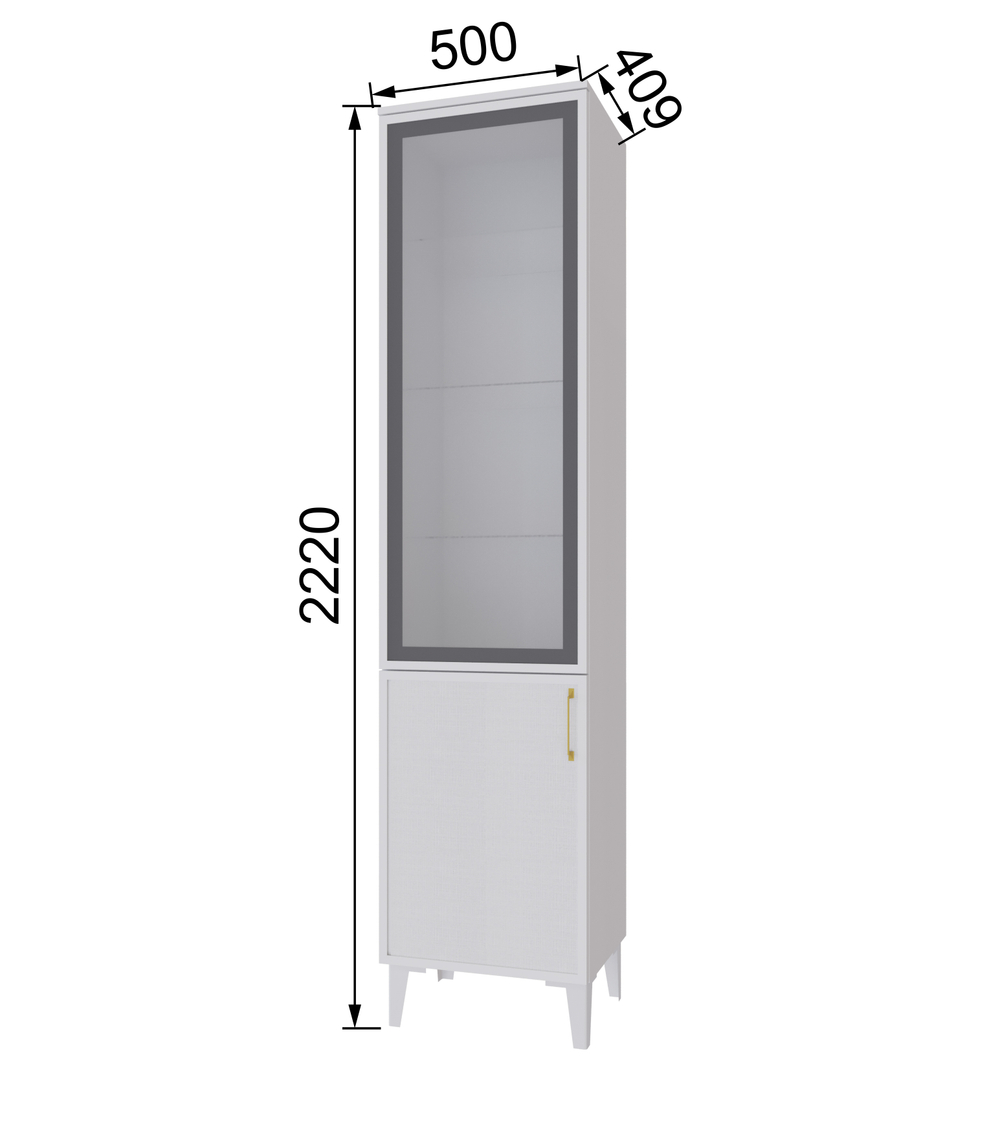 Гостиная Толедо Пенал-витрина ТШ-1