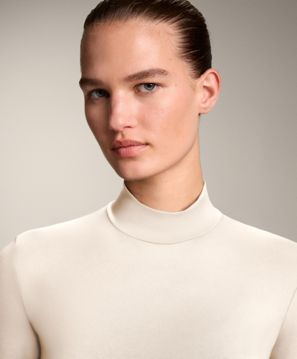 Oysho Футболка с длинным рукавом, экрю