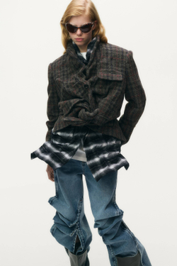 H&M - Glenn Martens Блейзер из смесовой шерсти, темно-коричневый