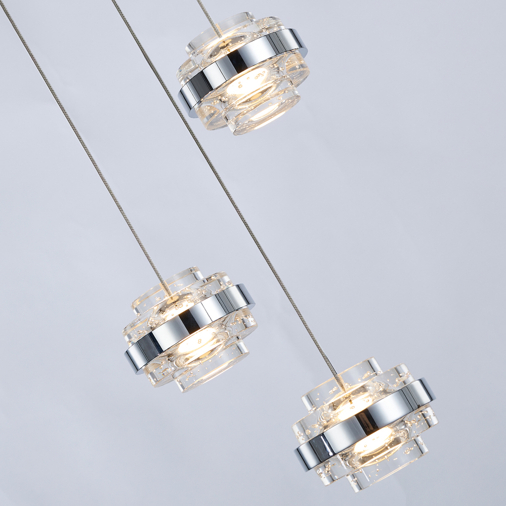 Подвесной светильник MD22030002-3A chrome/clear