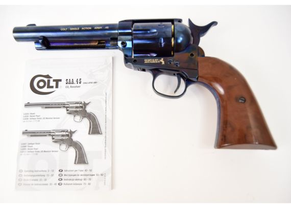 Пневматический револьвер Umarex Colt SAA 45 BB Blued