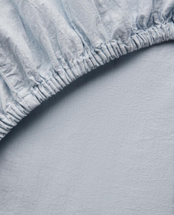 ZARA HOME ДЕТСКАЯ ПРОСТЫНЯ ИЗ ХЛОПКА НА РЕЗИНКЕ, СИНИЙ