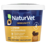 NaturVet, Immunity, L-лизин с антиоксидантами, для кошек, лосось и бекон, 60 жевательных таблеток, 90 г (3 унции)