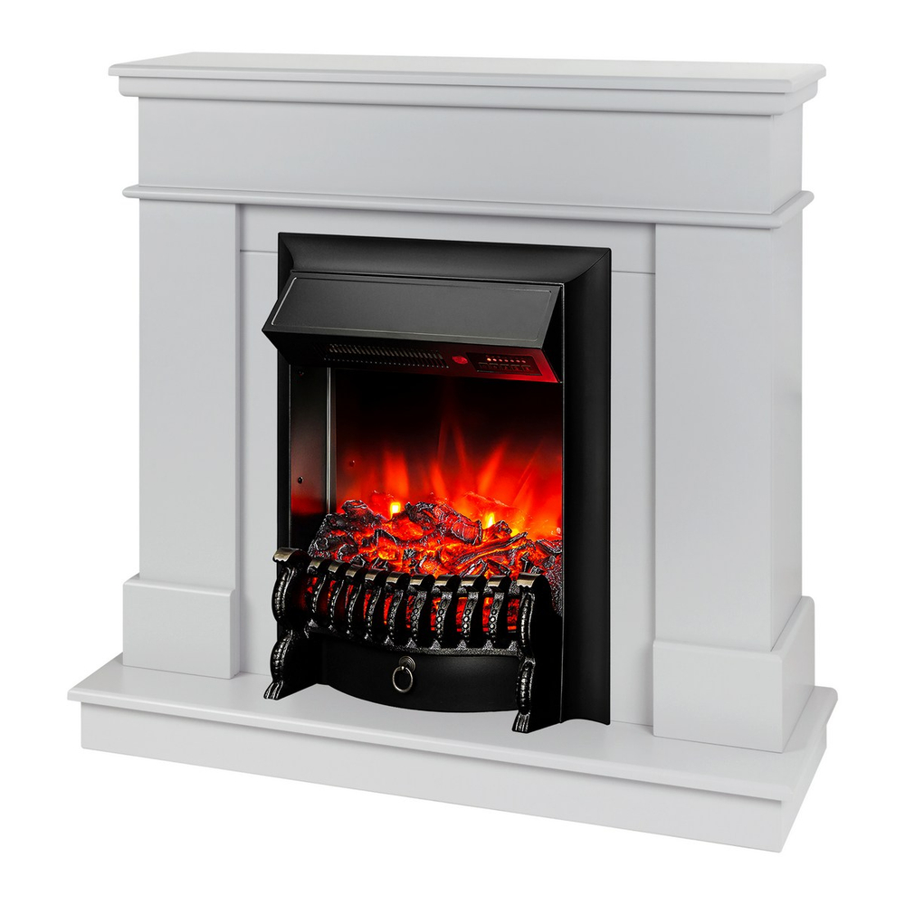 Электрокамин RealFlame Selena STD GR платиновый с очагом Fobos Lux Black RC