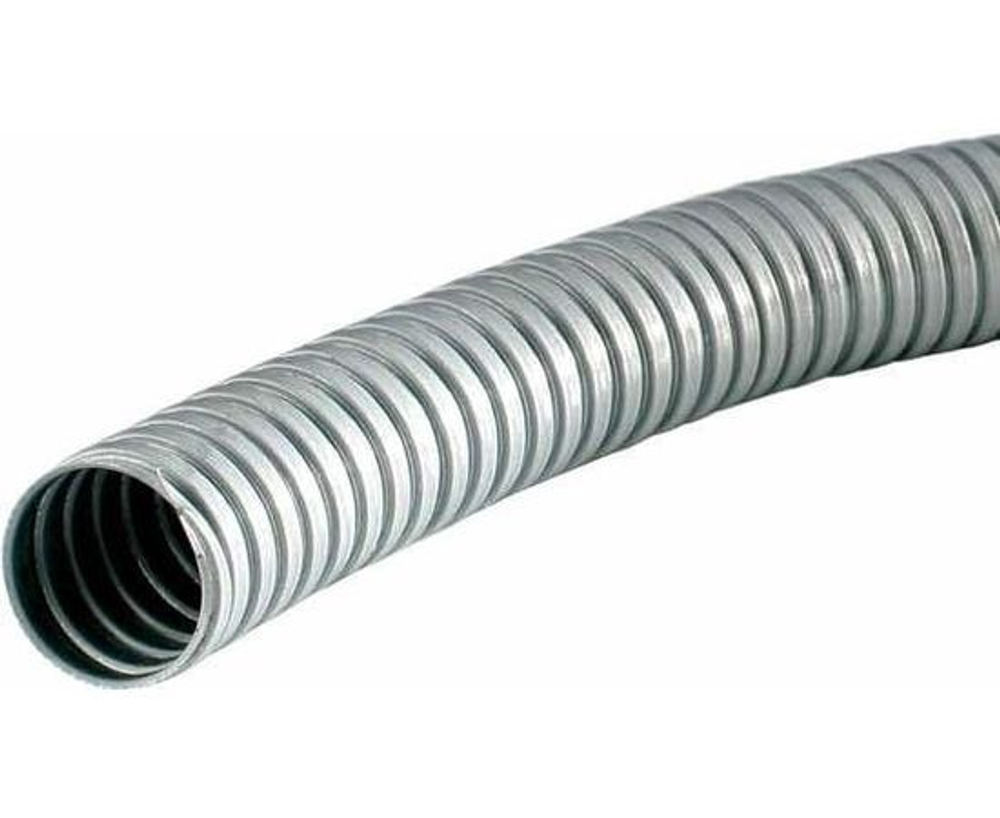 Металлорукав Р3-Ц-Х (диаметр 15 мм) серый, с протяжкой, бухта по 100м UPLAST