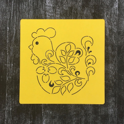 Трафарет узор №2 Курочка