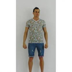 Мужская футболка ETRO белая в цветок