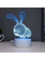 Светильник сенсорный «Кролик» LED 7 цветов USB/от батареек б