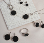 Серьги Fiore Luna Onyx A2010NM-E01.1 BW/S