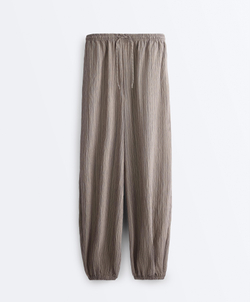 OYSHO Длинные брюки-блумер полосатые, угольный