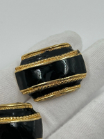 Клипсы для обуви с чёрной эмалью S. G. D’OR