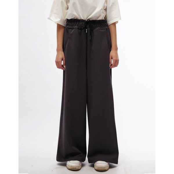 Брюки широкие серые - фото 2