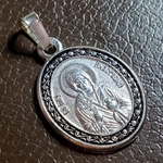 Нательная именная икона святая Анастасия с серебрением медальон на шею