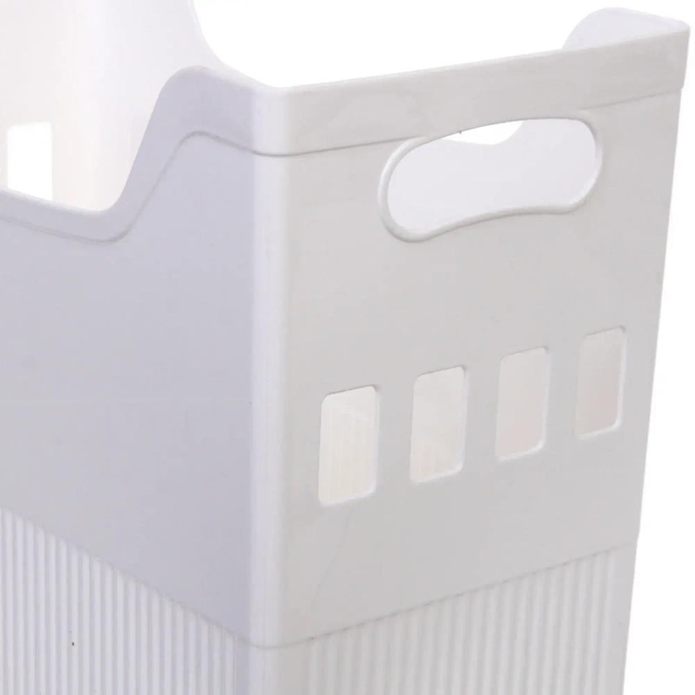 Лоток для хранения на двух колесиках «ШТОФТ», цвет белый, 34*17*25,5см (лейбл Селфи)