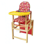 Стол-стул для кормления "Ксения" (красный) пластик (Сенс-М)