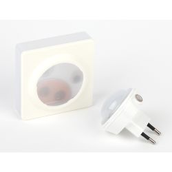 Ночник - светильник светодиодный ЭРА NN-631-LS-P в розетку с датчиком освещенности розовый