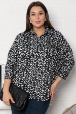 Рубашка Сладкий поцелуй (черно-белая) Б14984-4М LT Collection
