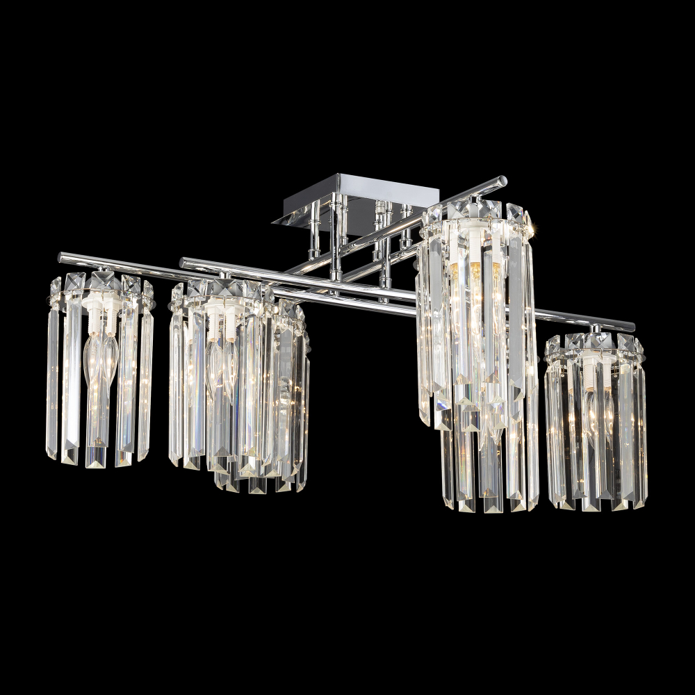 Citilux AXIS CL313281 Люстра хрустальная потолочная Хром