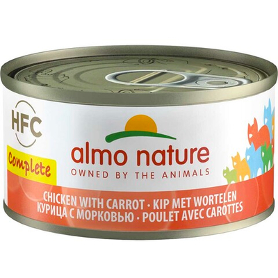 Almo Nature консервы для кошек "HFC Complete" с курицей и морковью (55% мяса) 70 г банка