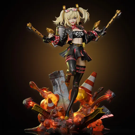 Burnice White diorama - Zenless Zone Zero