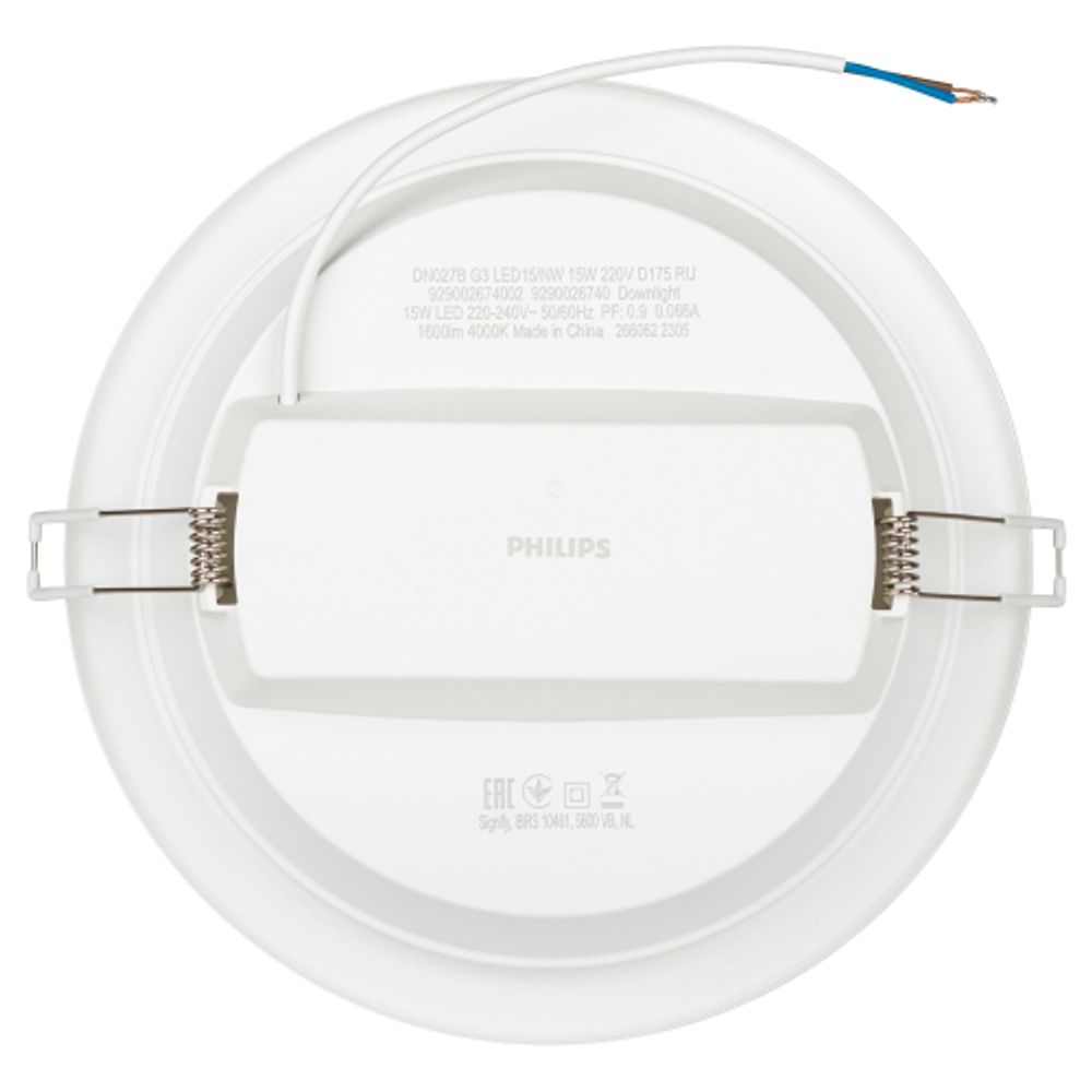 Светильник светодиодный встраиваемый Philips 929002674002 DN027B 15Вт 4000К 220-240В D175 | Встраиваемые LED светильники