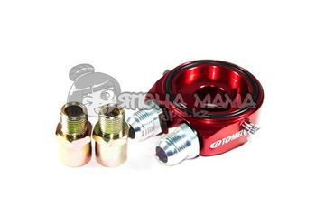 Проставка TOMEI под масляный радиатор без выноса фильтра красная