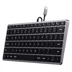 Клавиатура проводная Satechi Slim W1 USB-C Wired Keyboard-RU (ST-UCSW1M-RU), серый