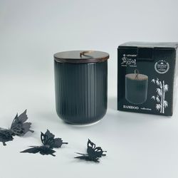 Lenardi 235-023 Банка с крышкой 12см(600мл) BLACKWOOD в под.уп.(х24)Фарфор