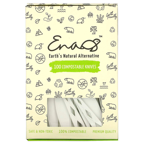 Earth's Natural Alternative, Compostable Knifes, 100 Pack