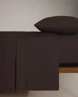 ZARA HOME (300 НИТЕЙ) ПОДОДЕЯЛЬНИК ИЗ САТИНА, КОРИЧНЕВЫЙ