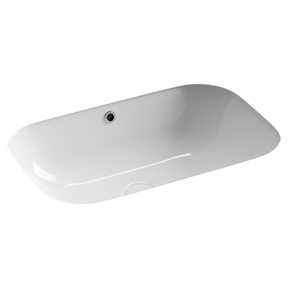 Раковина встраиваемая снизу Ceramicanova Era, c отверстием слива - перелива, 610x405x190мм, белый, арт.CN15007