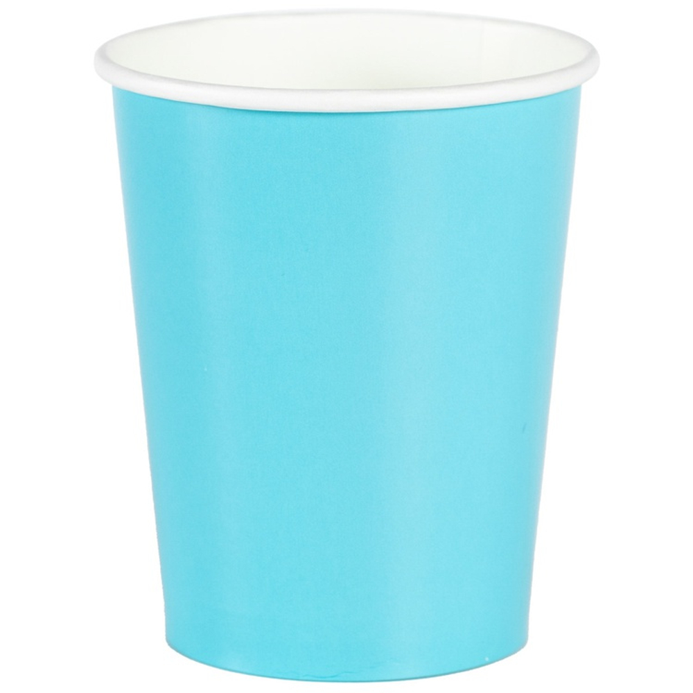 Стаканы бумажные в голубом цвете, 250 мл, 6 шт