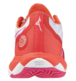 Женские Кроссовки теннисные Mizuno Wave Enforce Tour AC - white/radiant red/fuchsia purple