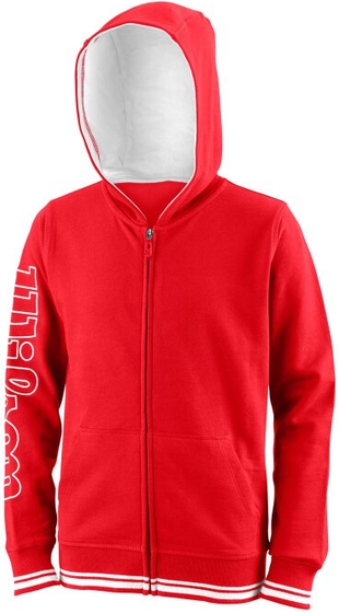 Куртка c капюшоном для мальчиков Wilson Jr Team  II FZ Hoody RD, арт. WRA796703