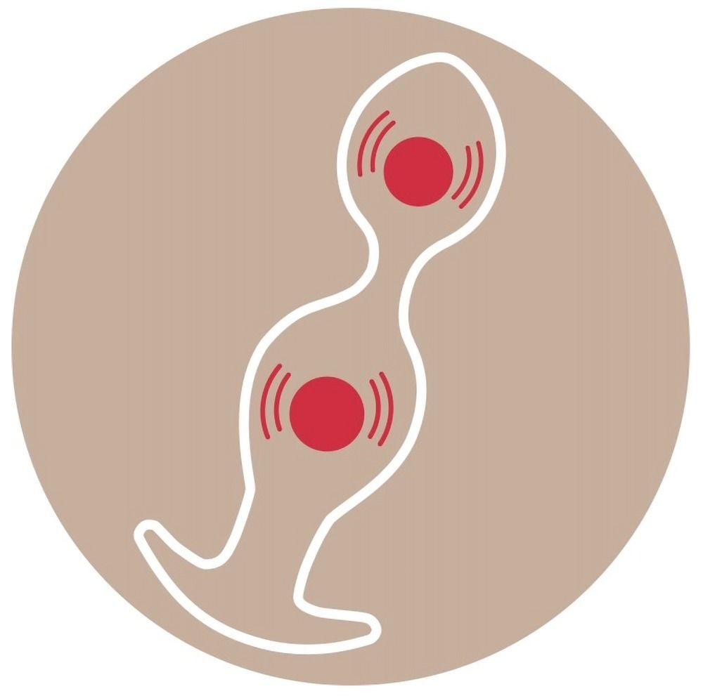 Фиолетово-белые анальные шарики B Balls Duo - 12,5 см. (Цвет: фиолетовый с белым)