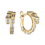 Серьги из лимонного золота с бриллиантами 25527-300