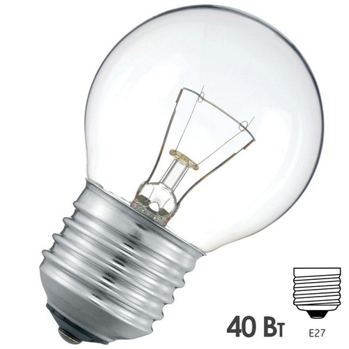 Лампа накаливания шарик CLASSIC P CL 40W E27 прозрачная Osram 4008321788764