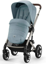 Коляска Cybex Talos S Lux TPE complete Aton B2 Dynamic Red 3 в 1 Stormy Blue с дождевиками