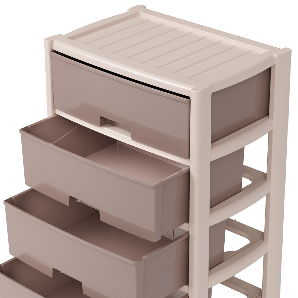 КОМОД КОЛОРИТ 4-Х СЕКЦИОН. ШИРОКИЙ БЕЖЕВЫЙ АРТ.М8759