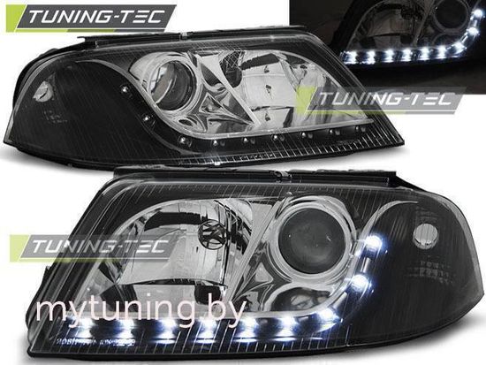 Передние фары daylight black для VW Passat B5 GP