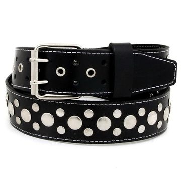 Ремень 1 ряд круг + 2 ряда клепка (017)