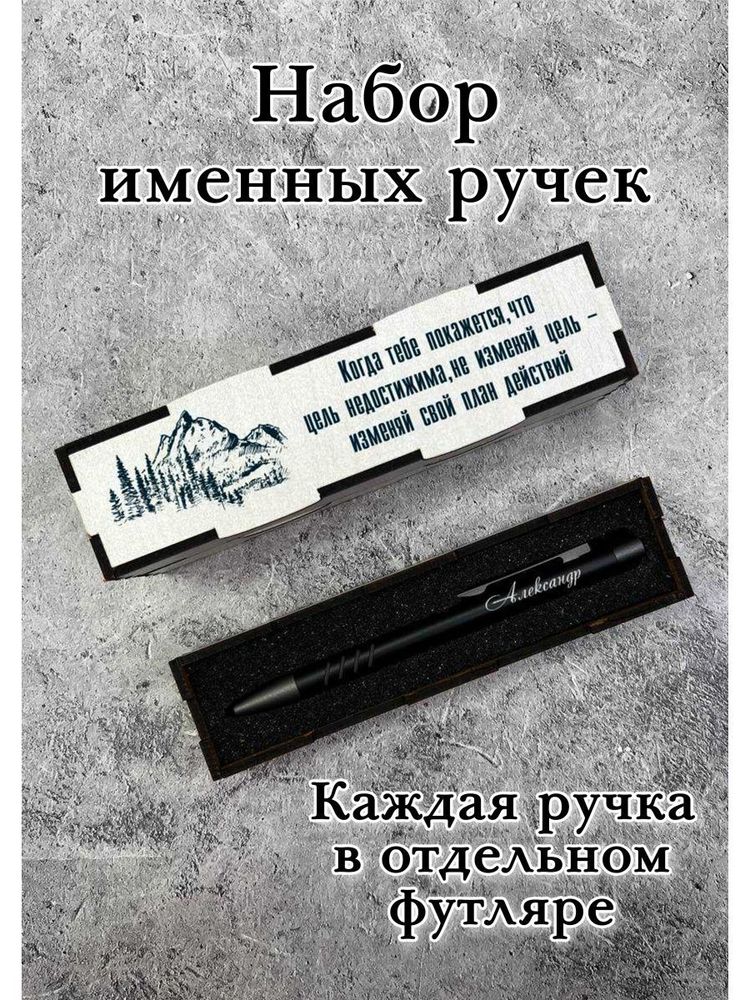 Набор ручек с именем  в футляре комплект