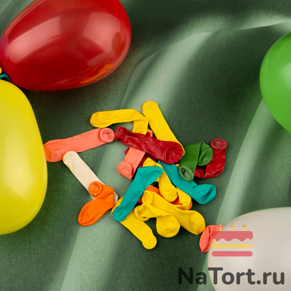 Воздушные шарики для торта цветные (20 шт)