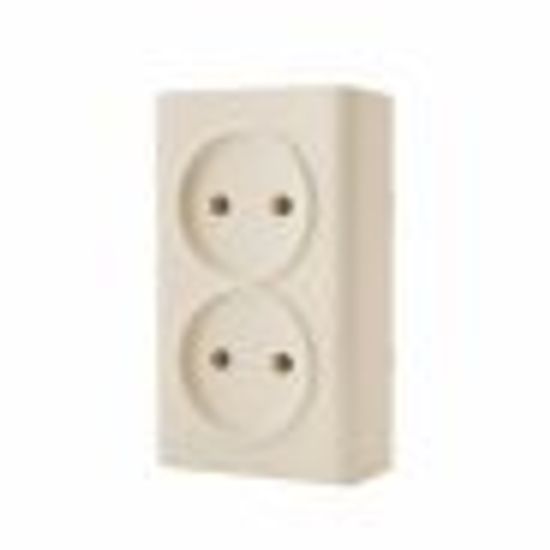 Розетка 2-местная крем б/з о/п  Profitec Веста Эко ВЕ060203 022