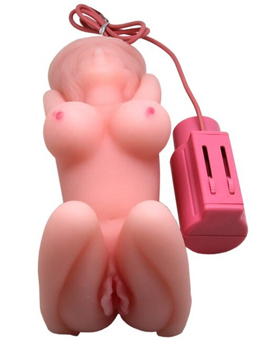 Мастурбатор в виде женского тела с голосом NICE PUSSY (Цвет: телесный)