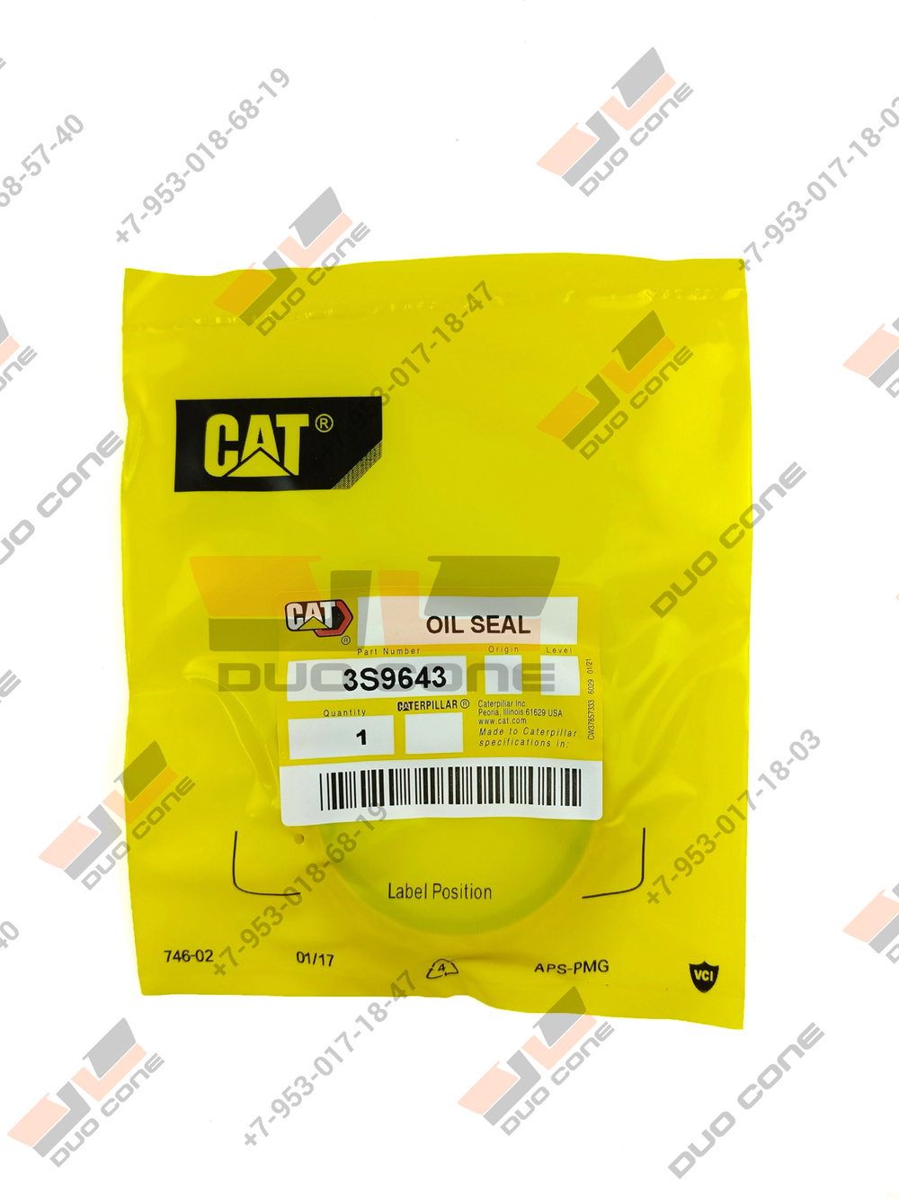 Армированная манжета (сальник) 3S9643 Caterpillar